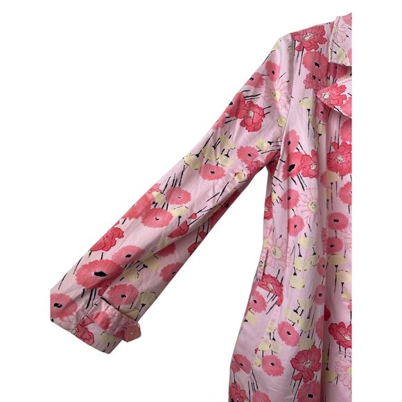 Apostrophe Stretch Rain Trench Coat Posey Floral Pink Lined Belt Women’s XL(18) - Picture 4 of 11